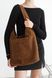 Brown Suede Shopper Bag