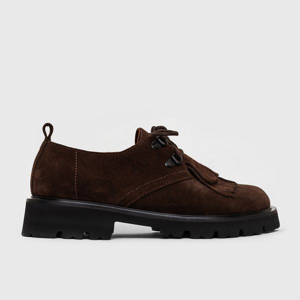 Chocolate Suede Anatomical Derby shoes EU37