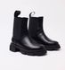 Black Leather Women's Chelsea Boots - Leather Lining, EU 36