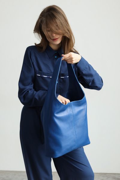 Blue Mini Shopper Bag