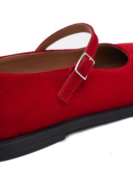 Suede Jane Austen Shoes (rosso) EU36