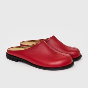Leather Anatomical Mules (red) EU37