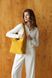 Yellow Suede Mini Shopper Bag