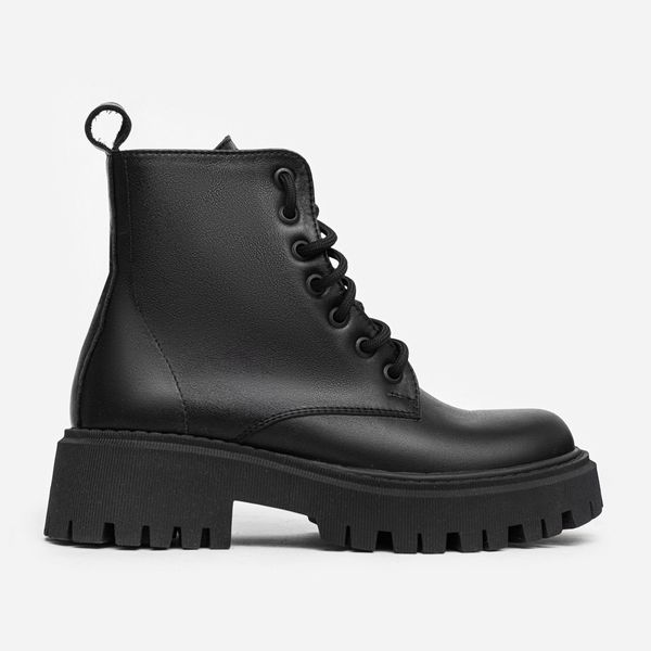 Leather Derby Boots (black) EU35