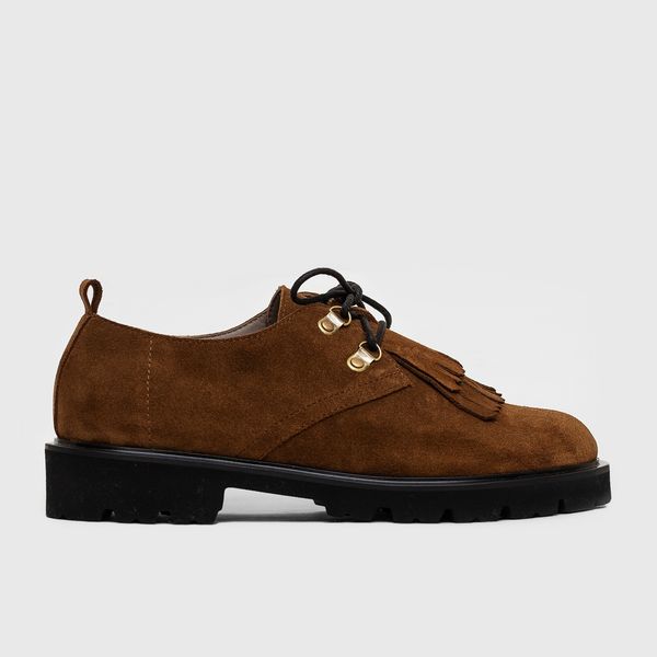 Brown Suede Anatomical Derby shoes EU36