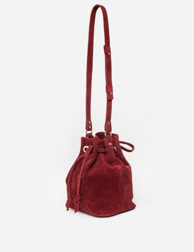 Suede Pouch Bag (cherry)