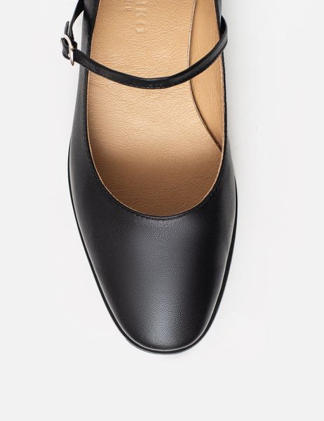 Black Leather Mary Jane shoes