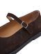 Suede Jane Austen Shoes (cioccolato) EU36