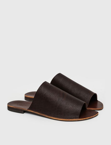 Leather Brown Flip Flops EU 35