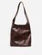 Шкіряна темно коричнева сумка шопер 195322 фото 4