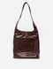 Шкіряна темно коричнева сумка шопер 195322 фото 1