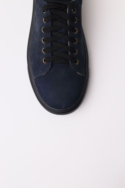 Men's navy blue suede sneakers - EU 39