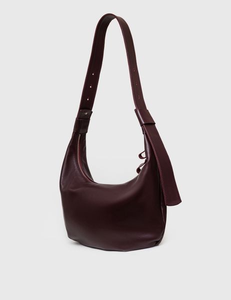 Leather Hobo bag (bordeaux)