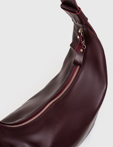 Leather Hobo bag (bordeaux)