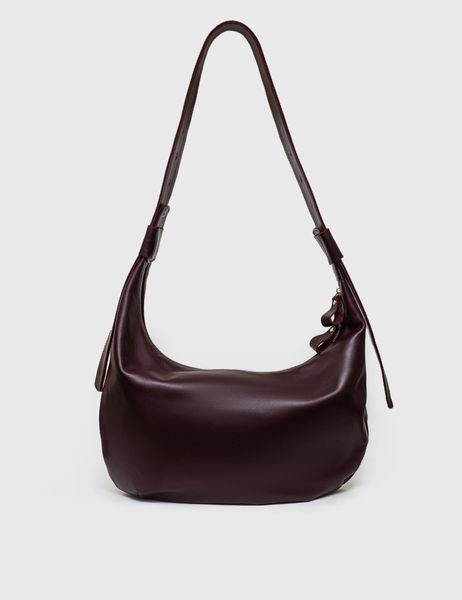 Leather Hobo bag (bordeaux)