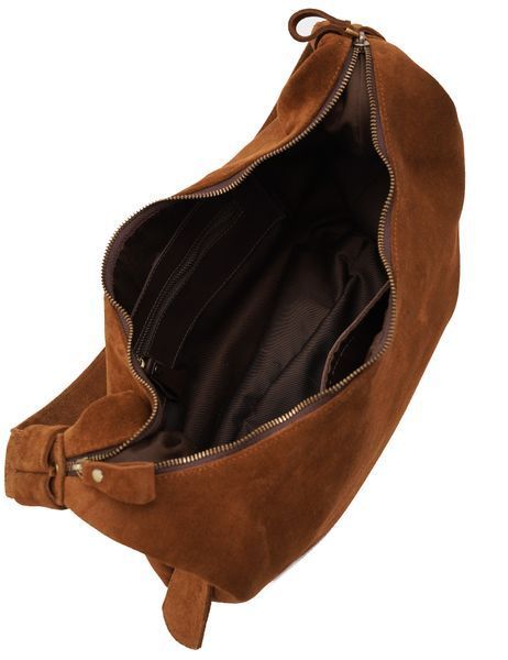 Suede Hobo Bag (marrone)