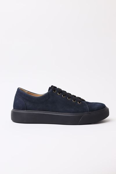 Men's navy blue suede sneakers - EU 41