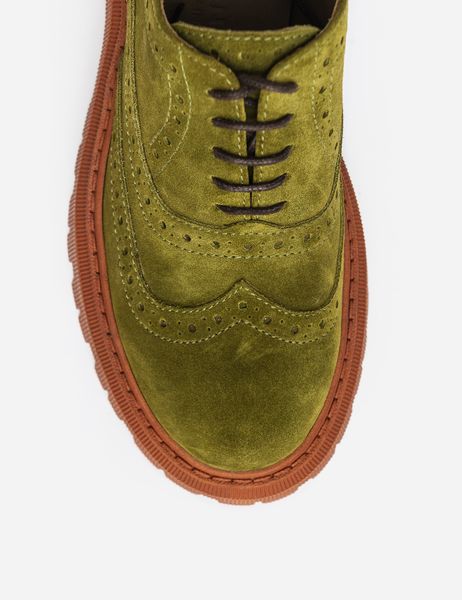 Oxford shoes dark green with brogue - EU 36