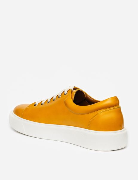 Women's yellow leather sneakers - EU 36