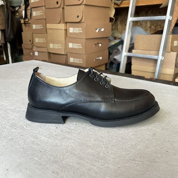 Leather Derby Hillary Shoes (notte) EU36