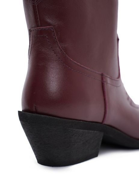 Leather Cowboy Boots (rosso mogano) EU36
