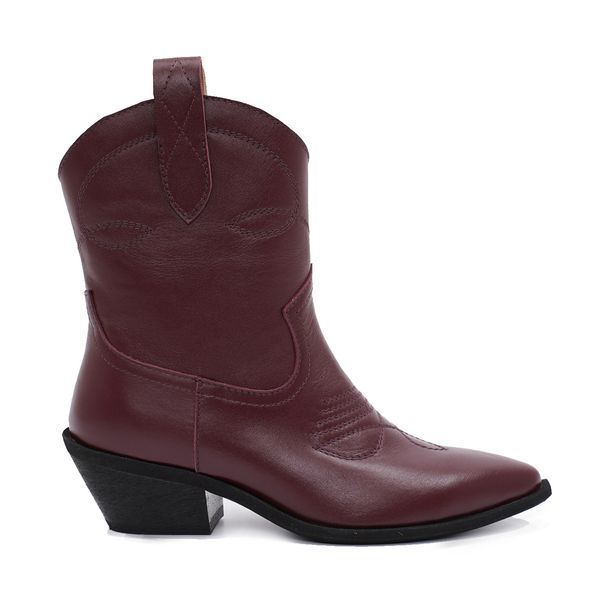 Leather Cowboy Boots (rosso mogano) EU36