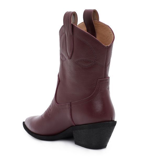 Leather Cowboy Boots (rosso mogano) EU36
