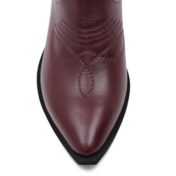 Leather Cowboy Boots (rosso mogano) EU36
