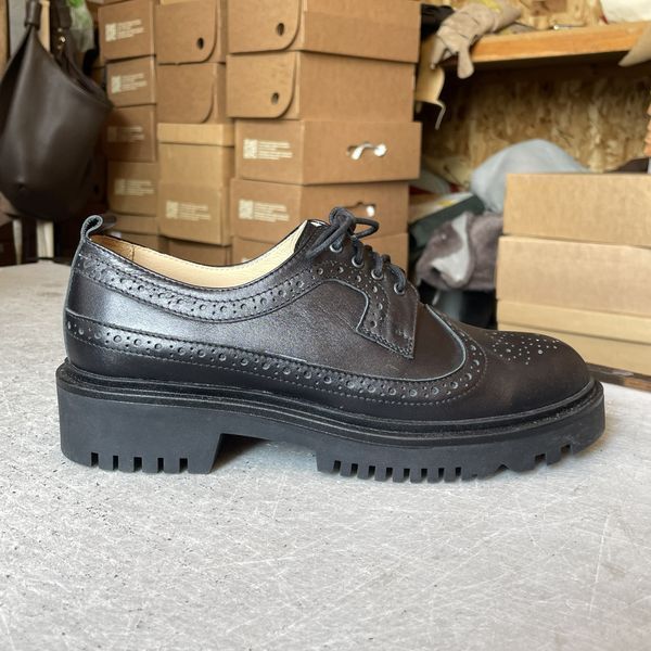 Leather Derby Brogues (notte) EU40