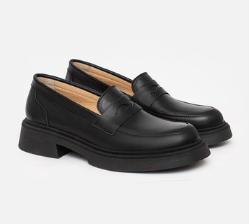 Black leather penny loafer  - EU 36