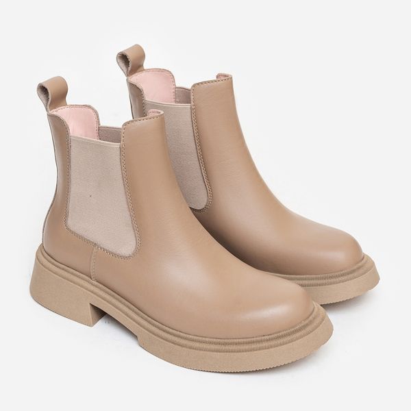 Leather Chelsea Boots (biege) EU36