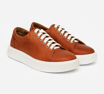 Women's brown leather sneakers - EU 40