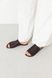 Leather Brown Flip Flops , EU 36