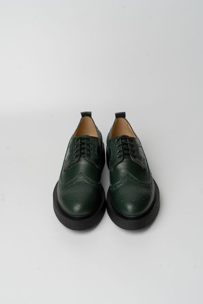 Туфлі Дербі Зелені з брогуванням - EU 36 18086 фото