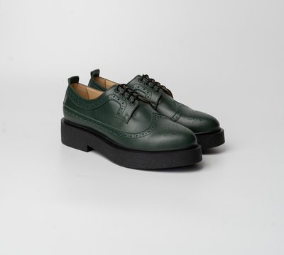 Derby shoes green with brogue - EU 37