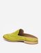 Yellow velor mules