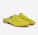 Yellow velor mules