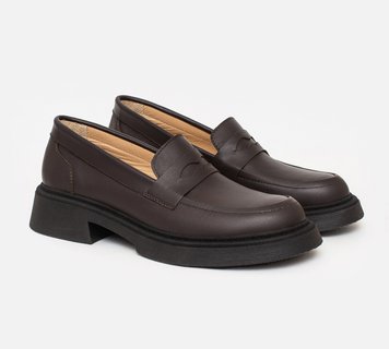 Brown leather penny loafer  - EU 36