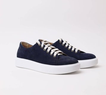 Women's dark blue nubuck sneakers - EU 36