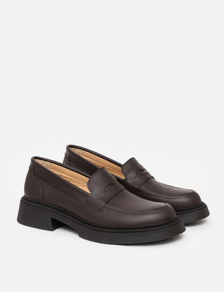 Brown leather penny loafer  - EU 36