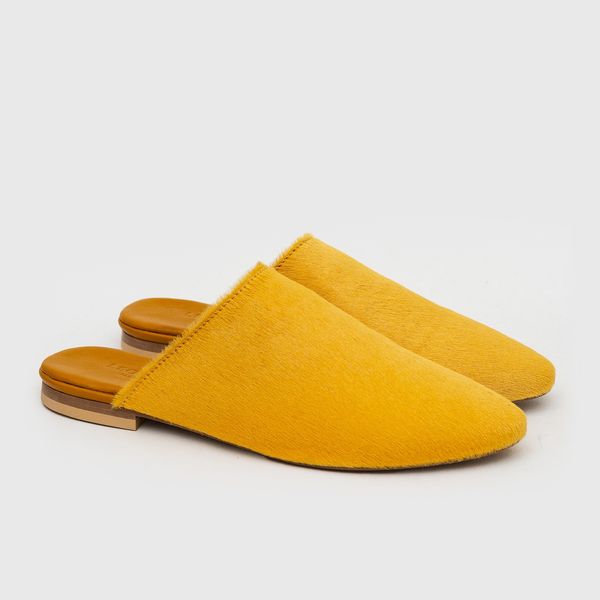 Yellow Pointed Mules EU 39