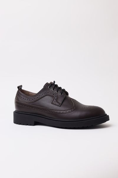 Derby Shoes Brogues Dark Brown - EU 44