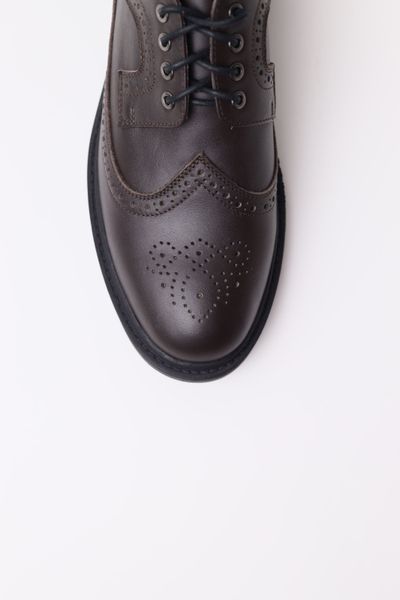 Derby Shoes Brogues Dark Brown - EU 44