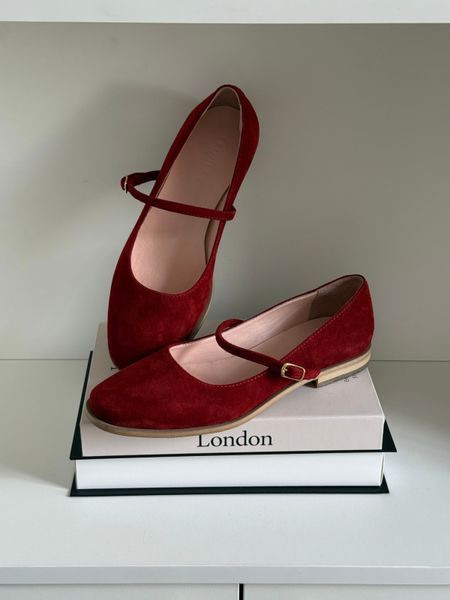 Suede Mary Jane Shoes (rosso) EU38