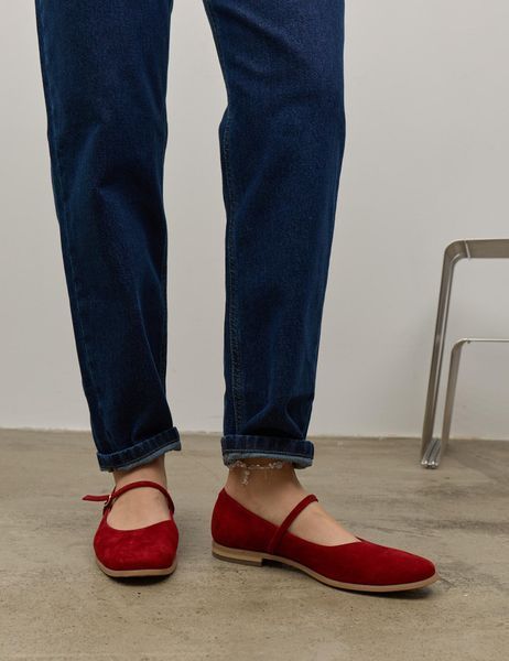 Suede Mary Jane Shoes (rosso) EU38