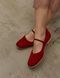 Suede Mary Jane Shoes (rosso) EU38