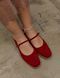 Suede Mary Jane Shoes (rosso) EU38