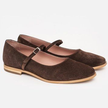 Suede Mary Jane Shoes (cioccolato) EU36
