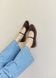 Brown Velour Mary Jane shoes EU 35