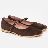 Suede Mary Jane Shoes (cioccolato) EU38